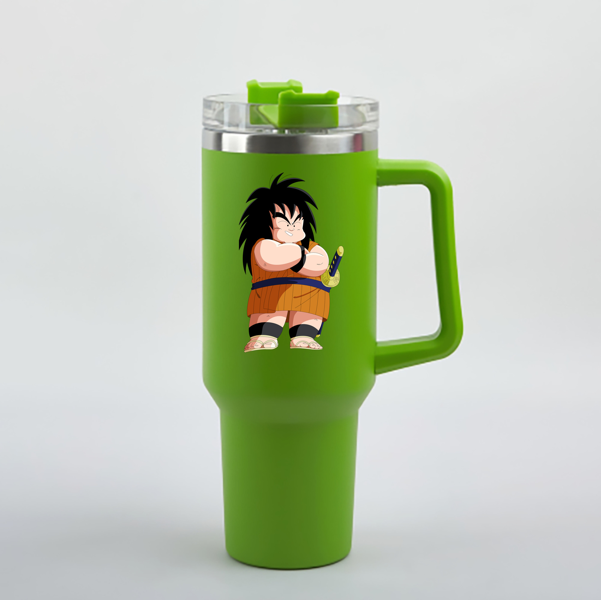 （画像用） ドラゴンボール やじろべえ DRAGON BALL Yajirobe 1200mL車用タンブラー - クリスタルステッカー（プラスチックストロー付き）